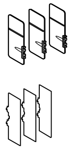 Rear connection (vertical or horizontal mounting) / Replacement kit (3 or 4 parts)
